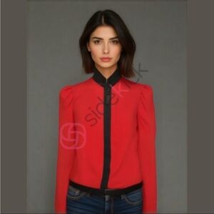 Richard Warren Bonwit Teller Red Wool Blazer Size 6